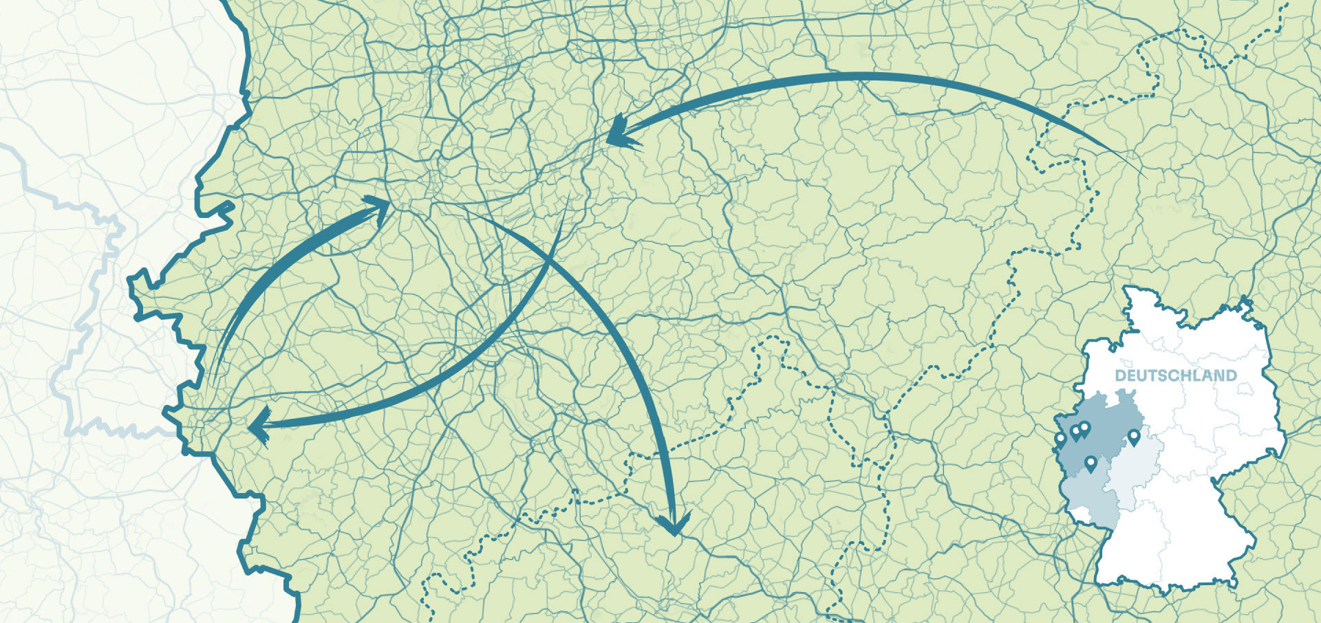 eine Landkarte von Deutschland